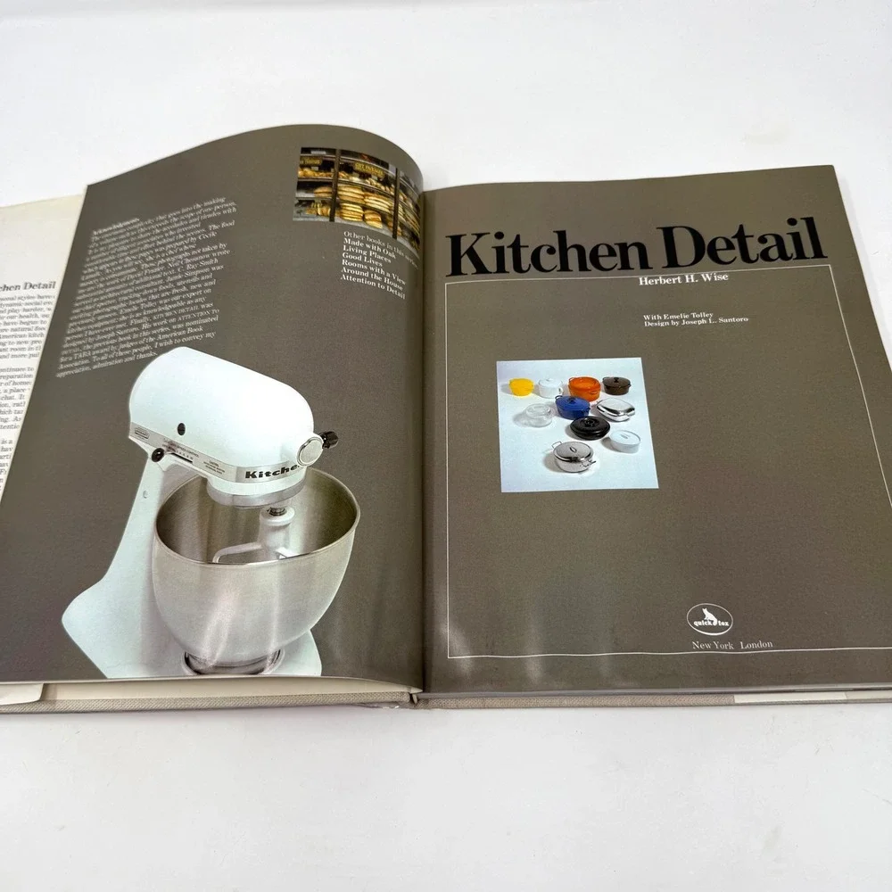 Kitchen Detail Herbert H Wise 1980 Hardcover Kitchen Design Equipment Cookbook